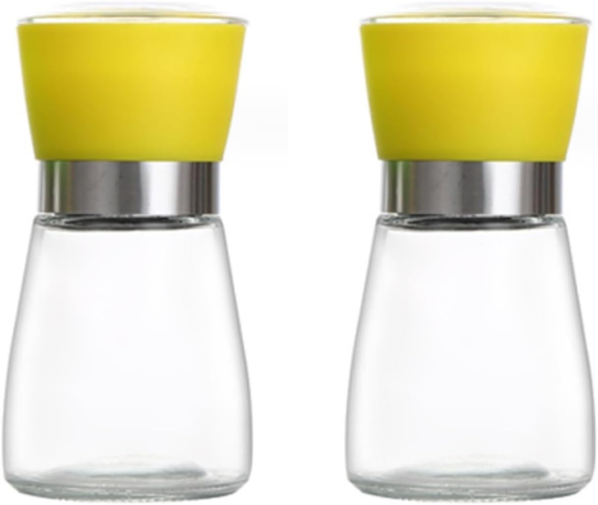 HXDMY 2pcs Salt and Pepper Mill Set Refillable