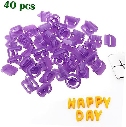 SHOWERORO 40Pcs Alphabet Cookie Cutters for Baking DIY Crafts