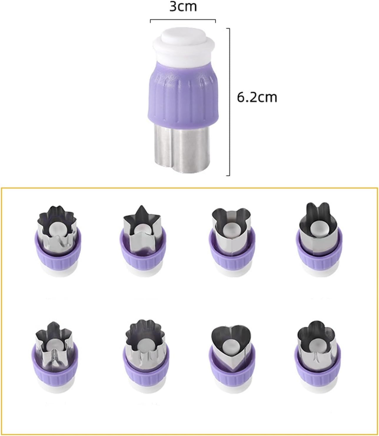 Cute Mini Vegetable Cutter Shapes Set 8pcs