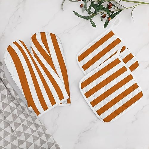 Curdesi 4PCS Oven Mitts and Pot Holders Set