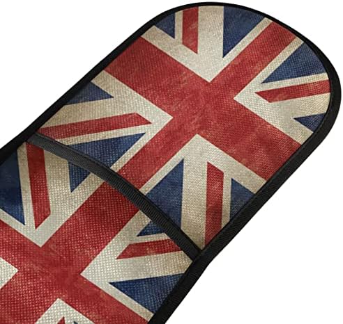 Quteprint Long Double Oven Mitts with UK Flag Pattern