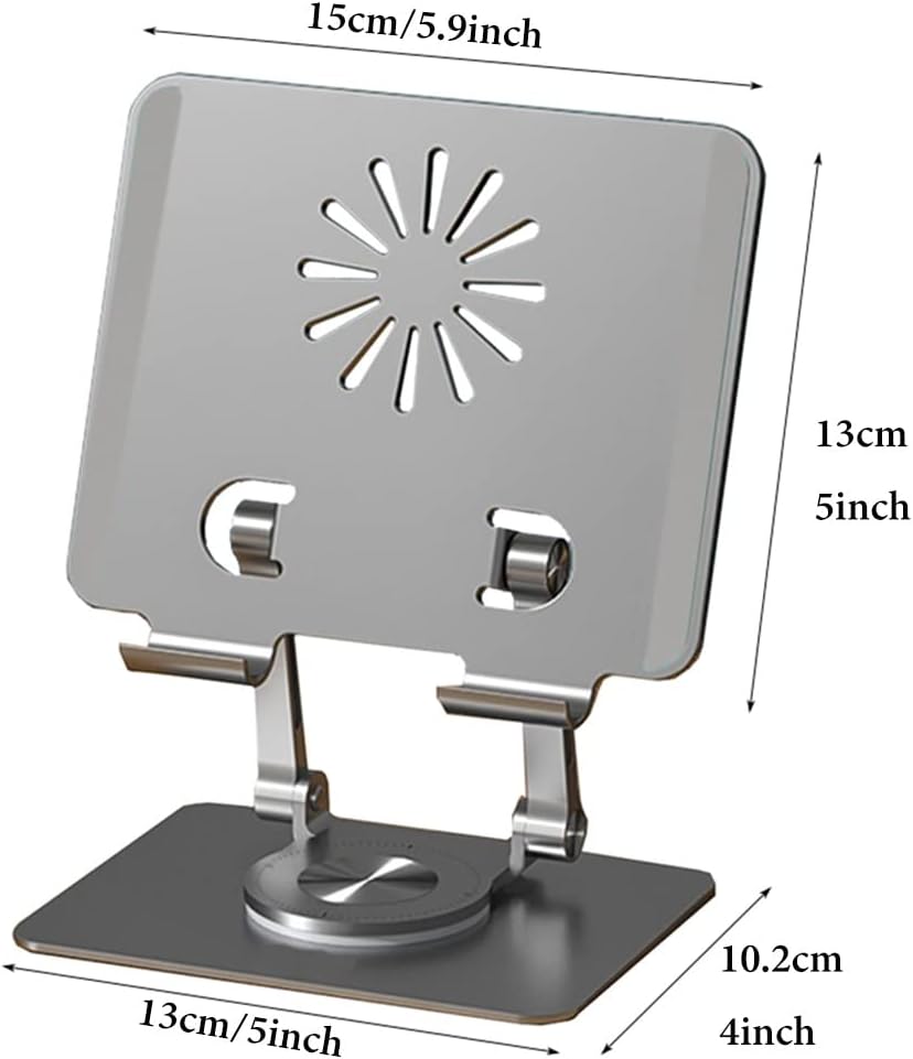 UHRLGHS Adjustable Book Stand with 360 Rotating Base