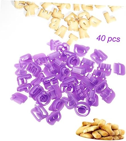 BRIGHTFUFU 40Pcs Alphabet Cookie Cutters Set for Baking and DIY Crafts 1