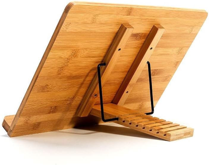 Adjustable Book Holder for Cookbooks Tablets and More