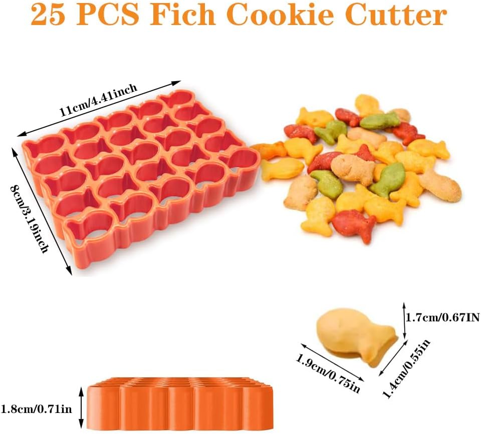 25 Cavity Goldfish Cookie Cutter - Purple