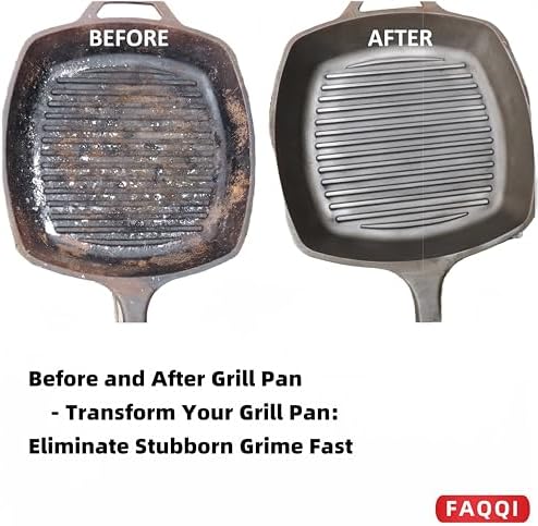 FAQQI Steel Wire Brush for Cast Iron Skillet 1