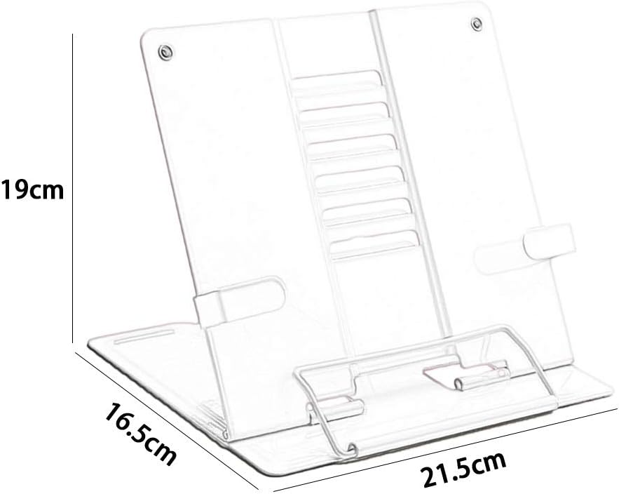Adjustable Cookbook Stand Bookend Reading Holder Blue