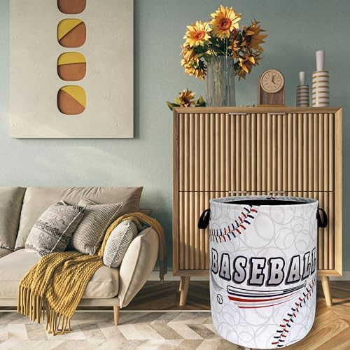 Foldable Laundry Basket with Handles and Balls Texture