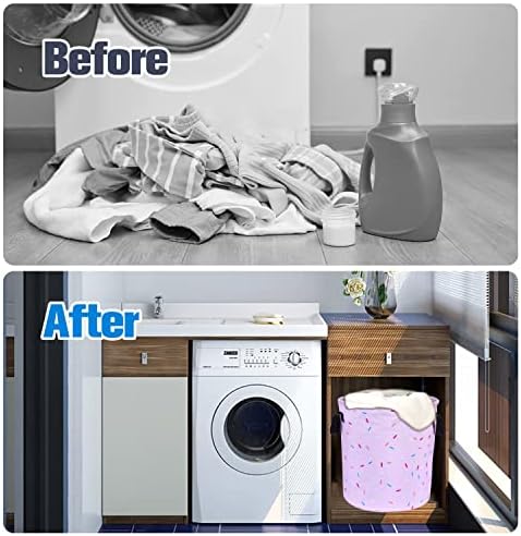 NUTAINLA Foldable Donut Laundry Basket 177x137 Inch