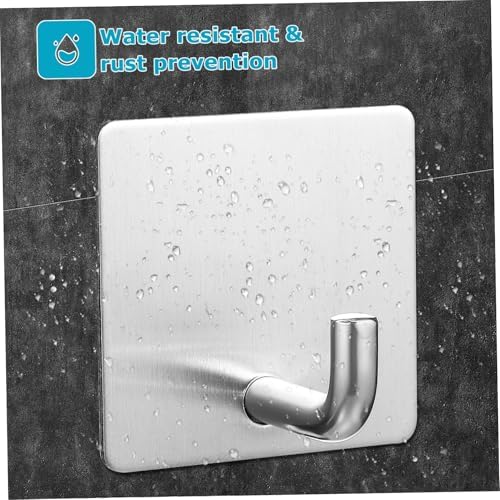 VALICLUD 4PCS Stainless Steel Wall Hooks for Towels Keys and More