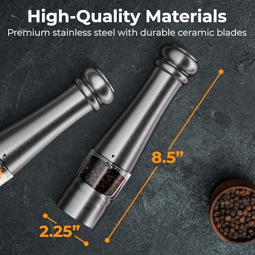 Stellegro Electric Salt Pepper Grinder Set
