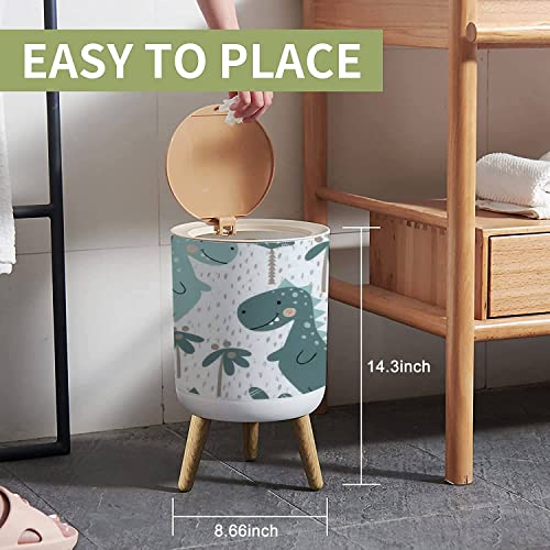 Cute Dino Bathroom Trash Can with Lid 866 x 143 Inch