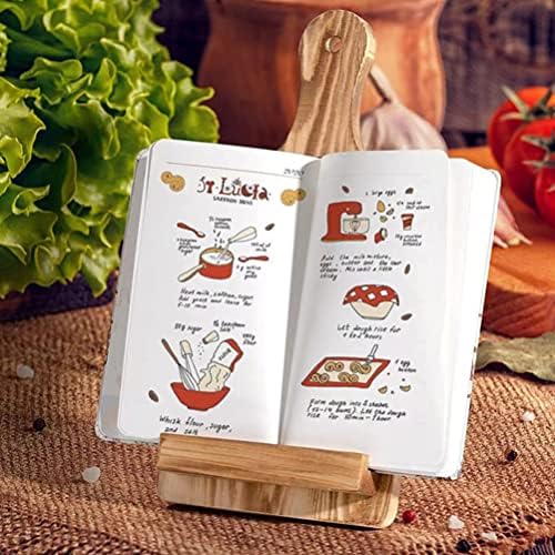 Pine Wood Recipe Book Stand for Home Kitchen