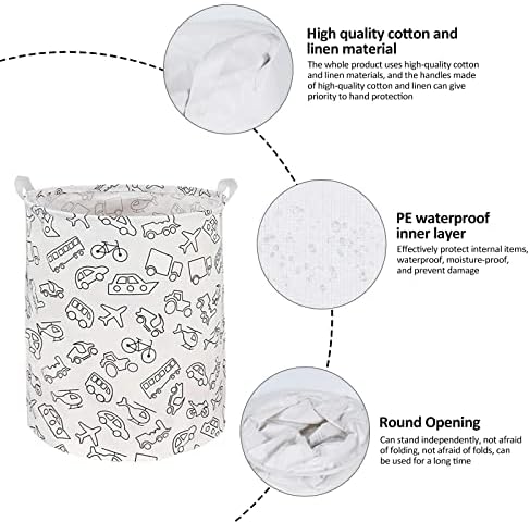 RoyBoder Waterproof Laundry Basket with Handle for Home Bedroom and Dorm