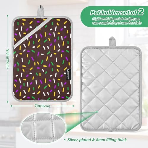 Kcldeci Colorful Sprinkles 2Pack Oven Mitts