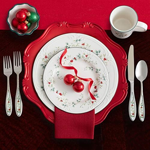 Pfaltzgraff Winterberry 16-Piece Dinnerware Set Service for 4 White