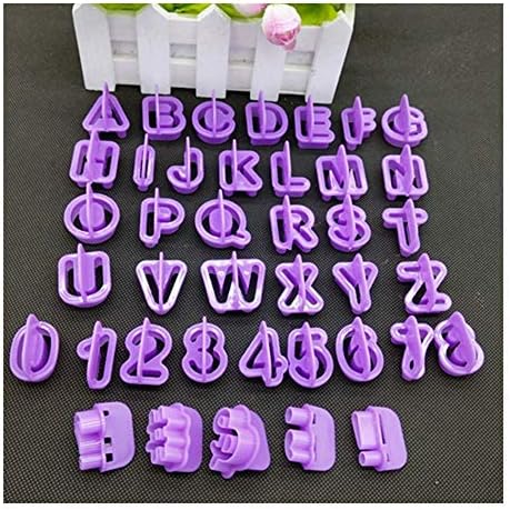 FORVIX 40pc Alphabet Number Cookie Cutter Set