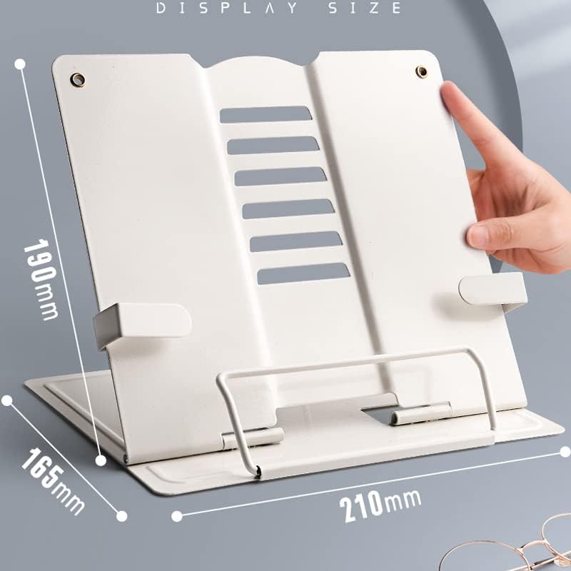 Adjustable Book Stand for Reading and Cooking
