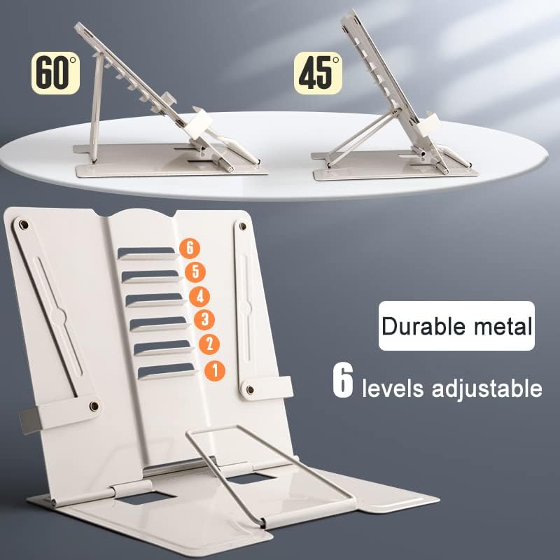 Adjustable Book Stand for Reading and Cooking