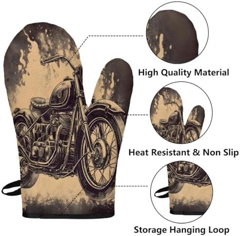 Piolysio 3-Pc Oven Mitts and Pot Holders Set