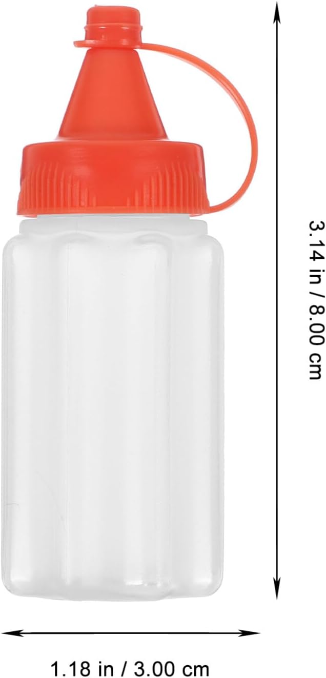 4pcs Metal Condiment Squeeze Bottles Portable Kitchen Tools