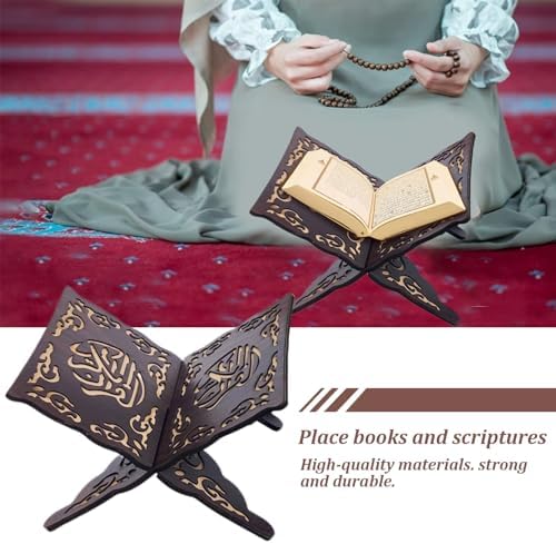 Foldable Quran Holder Stand for Prayer and Reading Black