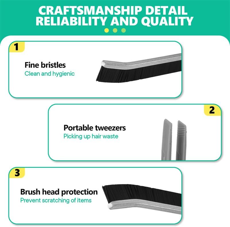 2 Pieces Gap Cleaning Brush with Tweezers