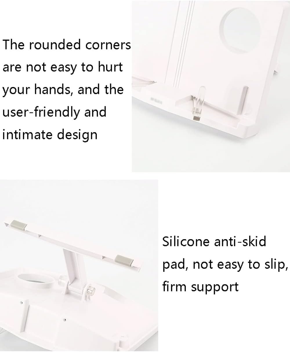 Creative Modern Plastic Portable Book Stand - Adjustable Folding Hands-Free Holder