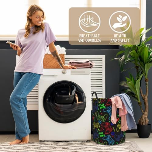 Luixdie Gaming Laundry Basket for Kids and Boys 1