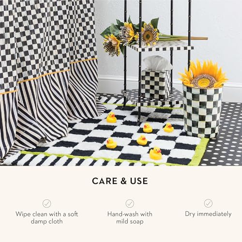 MACKENZIE-CHILDS Decorative Black-and-White Waste Bin
