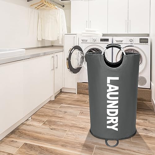 90L Large Laundry Basket with Waterproof Foam Protected Aluminum Handles