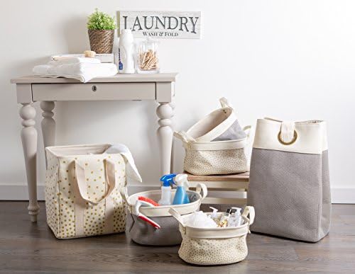 DII Canvas Laundry Basket Set of 2 Confetti Gold 1