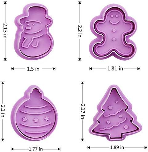 DonLeeving 8 Piece Christmas Cookie Cutter Set Purple 1