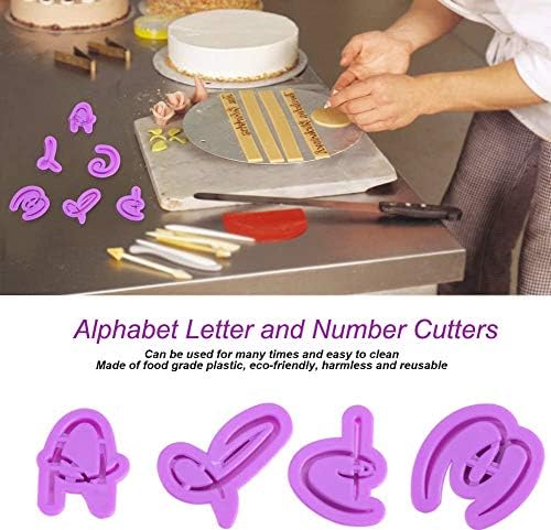 INSPEE 36pcs Alphabet Number Cookie Cutters Baking Tools