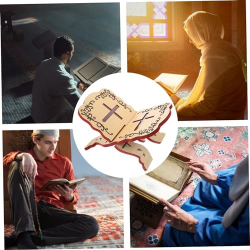 Eioflia Bible Stand Foldable Wooden Quran Holder 1