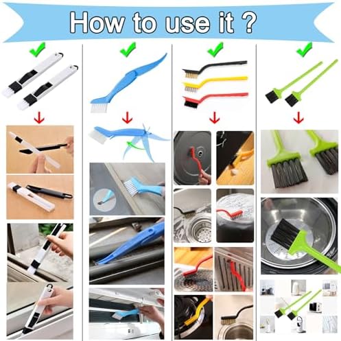 SCCUP 13PCS Window Groove Cleaning Brush Kit 1