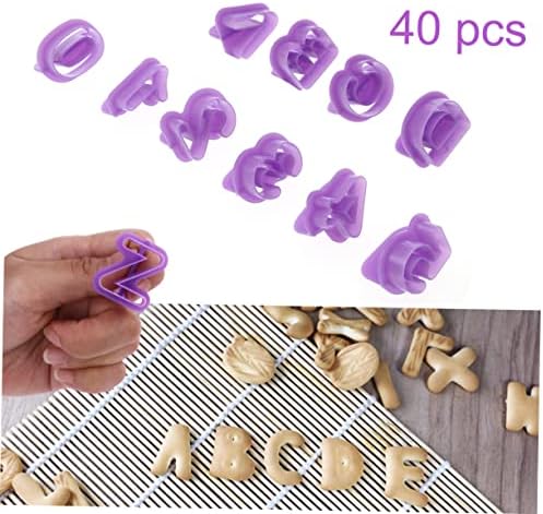 BRIGHTFUFU 40Pcs Alphabet Cookie Cutters Set for Baking and DIY Crafts 1