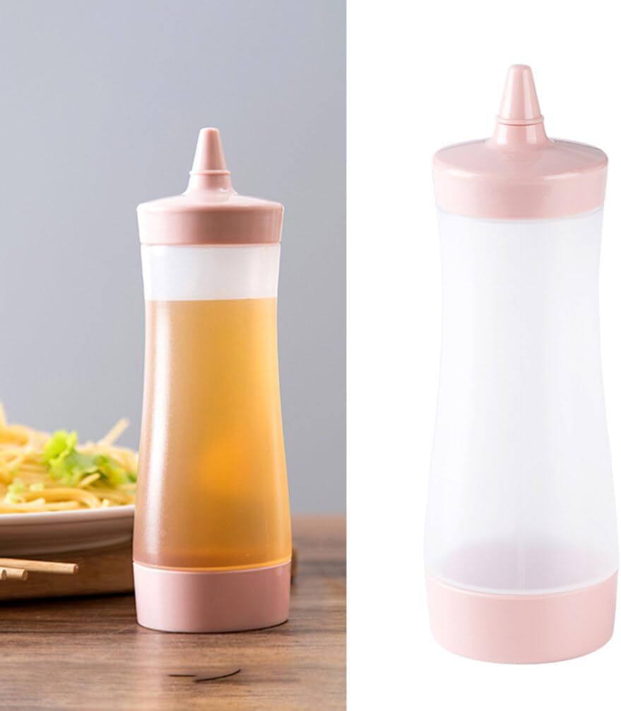 DOITOOL 6PCS Pink Condiment Squeeze Bottles with Cap