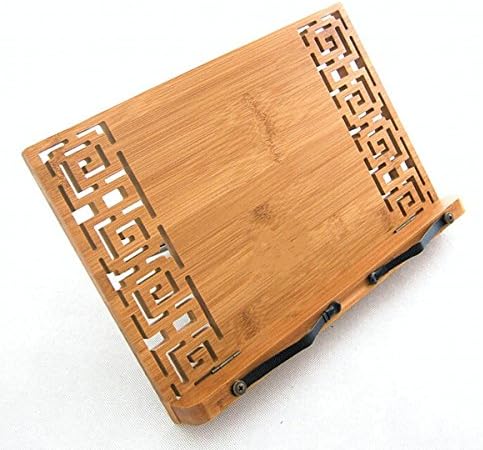 Portable Bamboo Cookbook Stand with Adjustable Angle