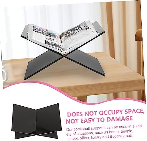Cabilock Acrylic Cookbook Stand Bookshelf Tablet Holder