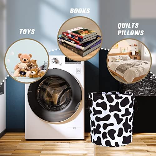 NUTAINLA Cow Print Foldable Laundry Basket