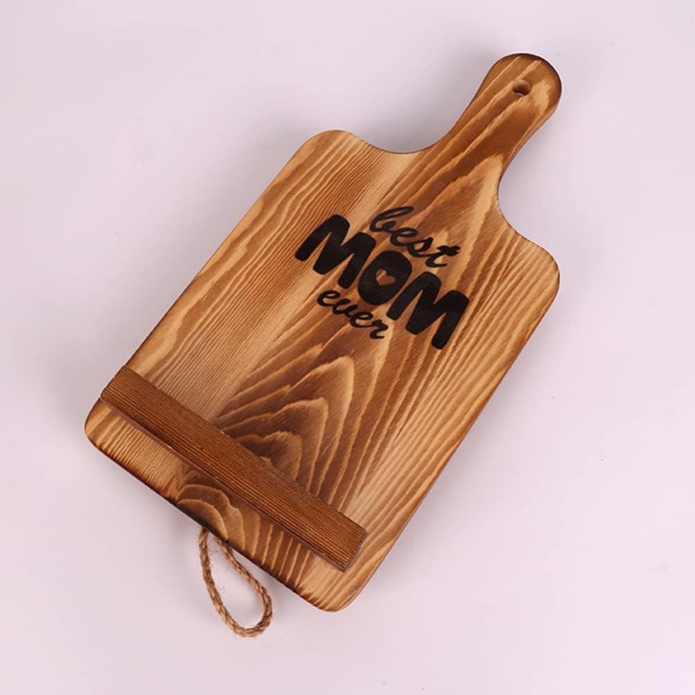 Pine Wood Recipe Book Stand for Home Kitchen