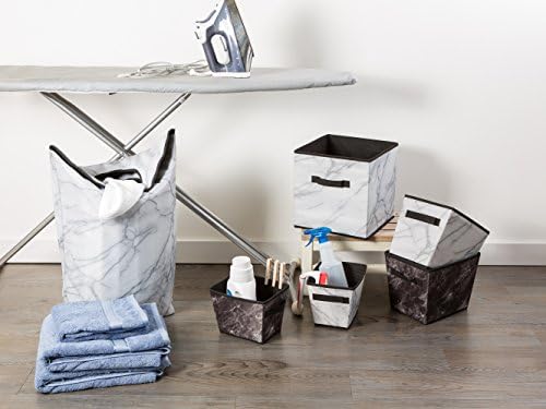 DII Laundry Storage Collection Set of 4 Foldable Bins Black