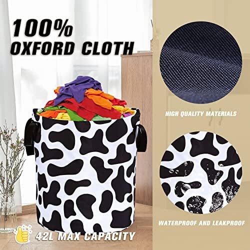 NUTAINLA Cow Print Foldable Laundry Basket