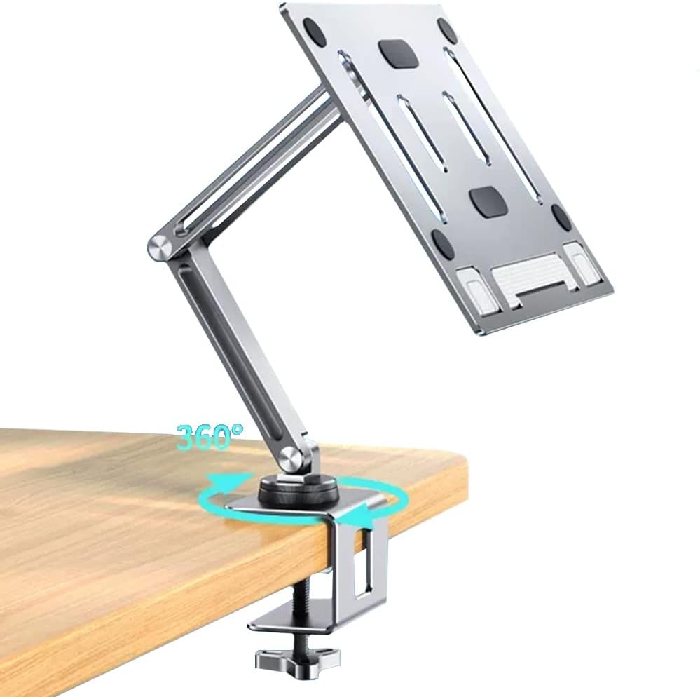 Adjustable Book Stand with Clamp and Page Clips