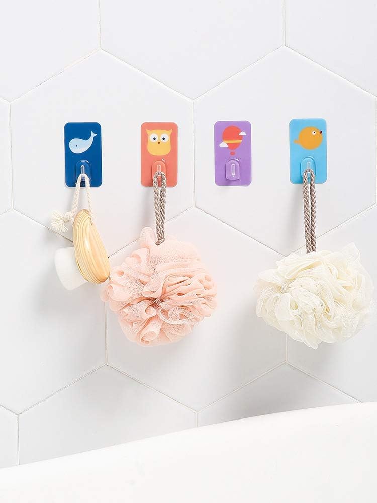 MOVALUE Kids Wall Hooks 8 Pack Cute Animal Design
