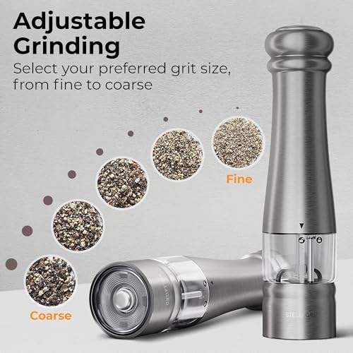 Stellegro Electric Salt Pepper Grinder Set