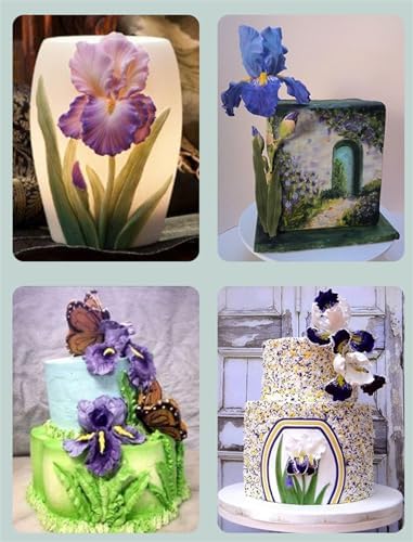 GGW Iris Petals Leaf Fondant Mold Set 11pcs Cookie Cutters Silicone Molds