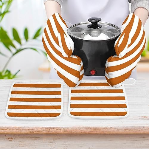 Curdesi 4PCS Oven Mitts and Pot Holders Set