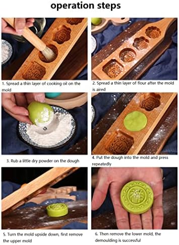 SNOOSZ Wooden Cookie Mold Daisy Gardenia Shape 1